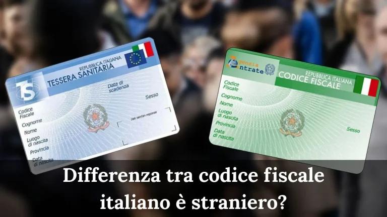 Differenza tra codice fiscale italiano è straniero?